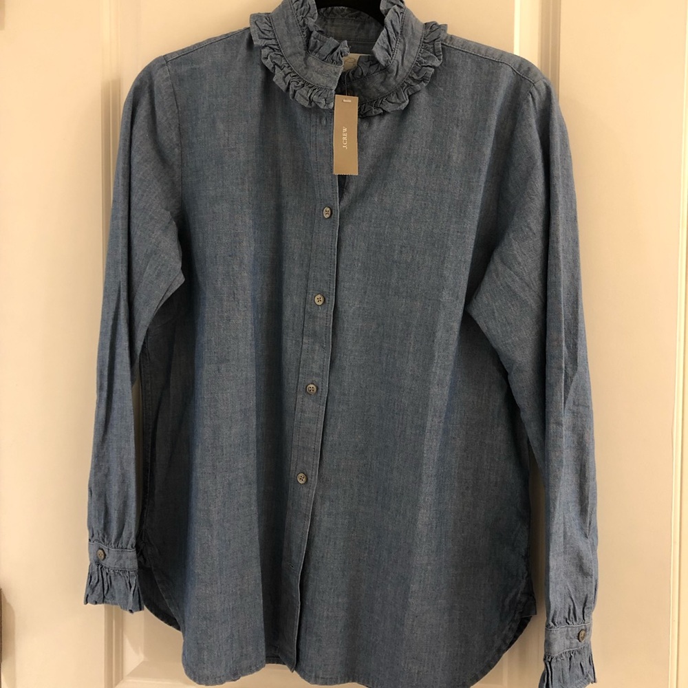 J. crew chambray long sleeve top